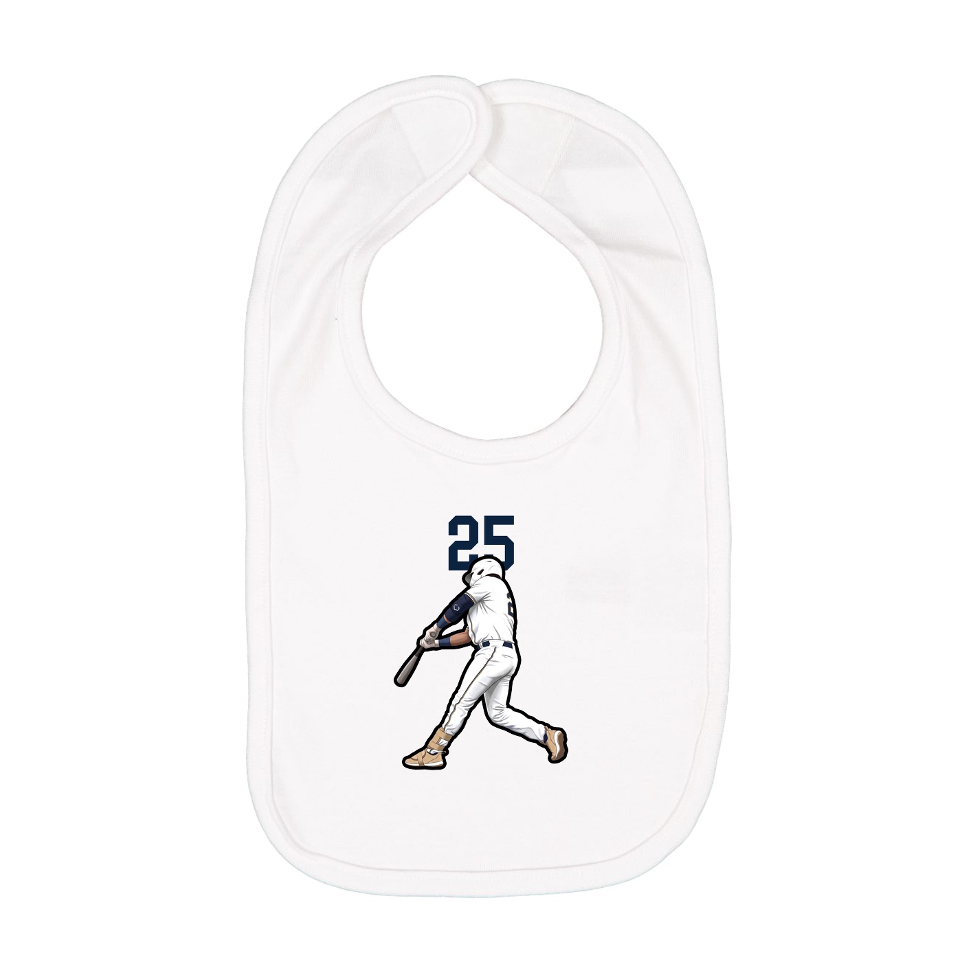 Infant Bib — Number Top in White