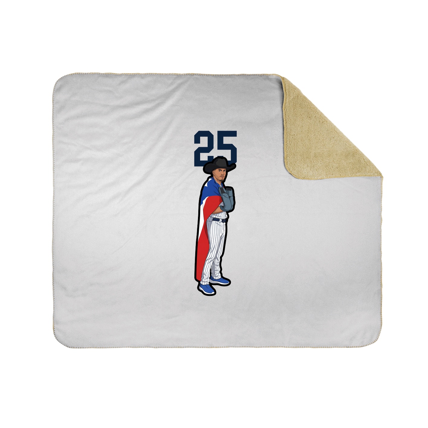 Throw Blanket — Number Top in White