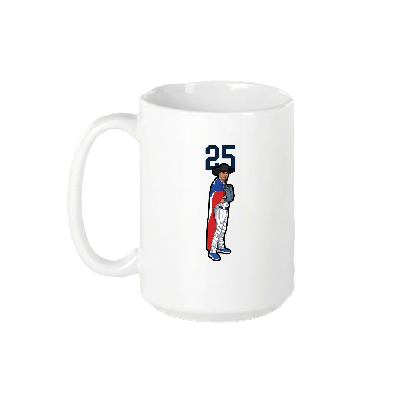 15oz Coffee Mug — Number Top in White