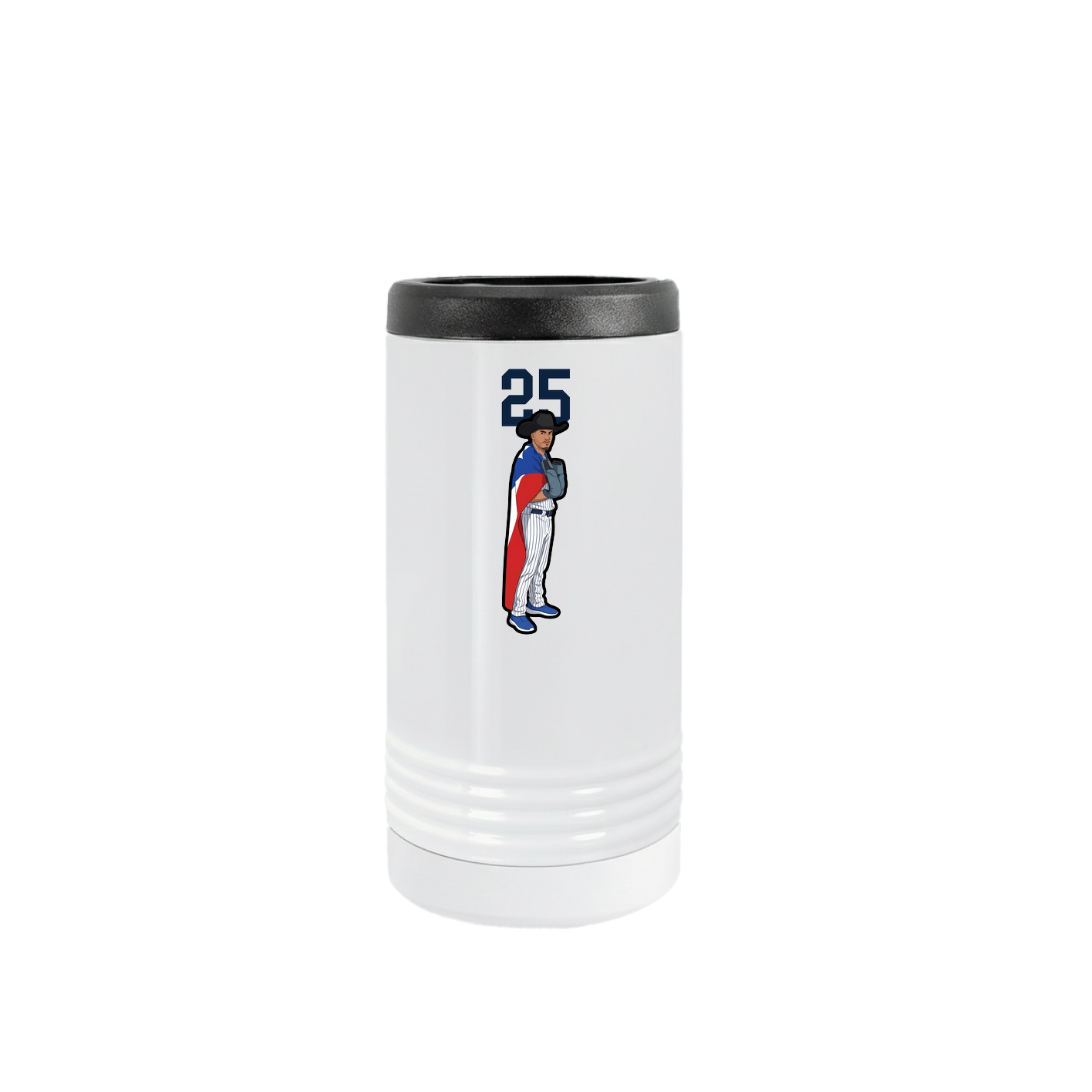 Slim Beverage Holder — Number Top in White