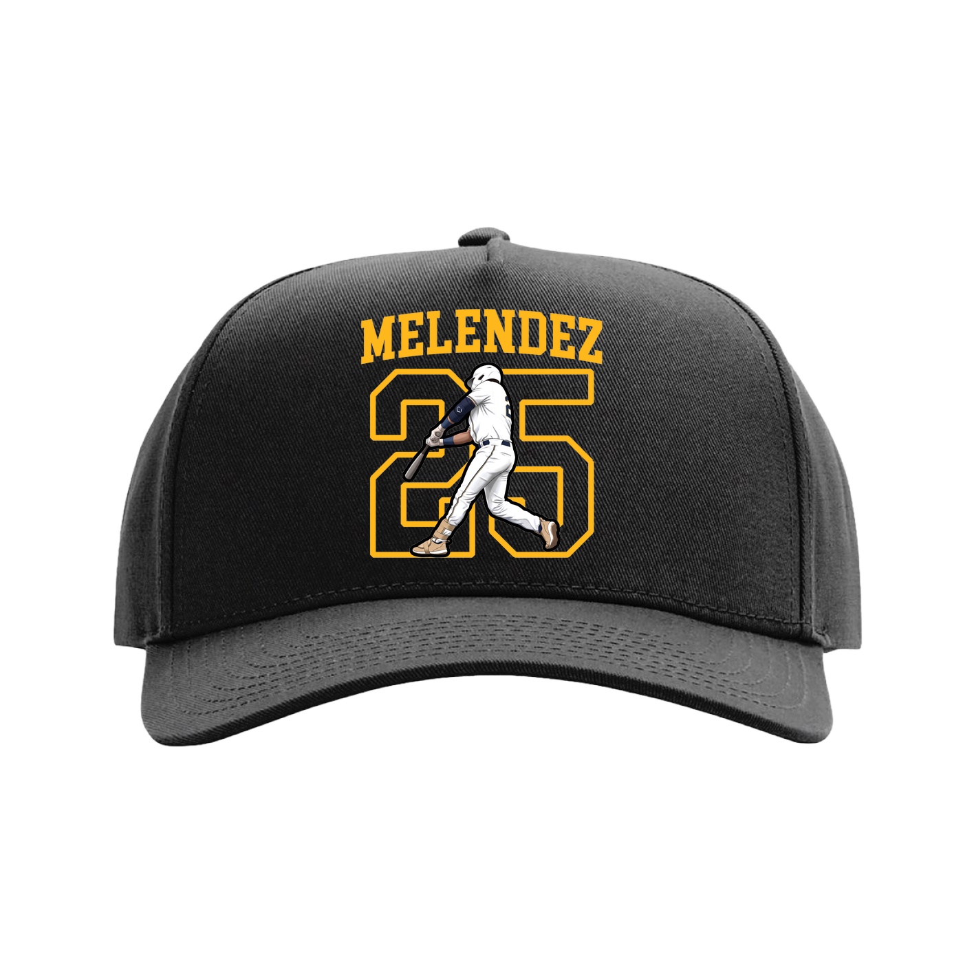 Full Fabric Five-Panel Champ Cap — Shirsey in Black