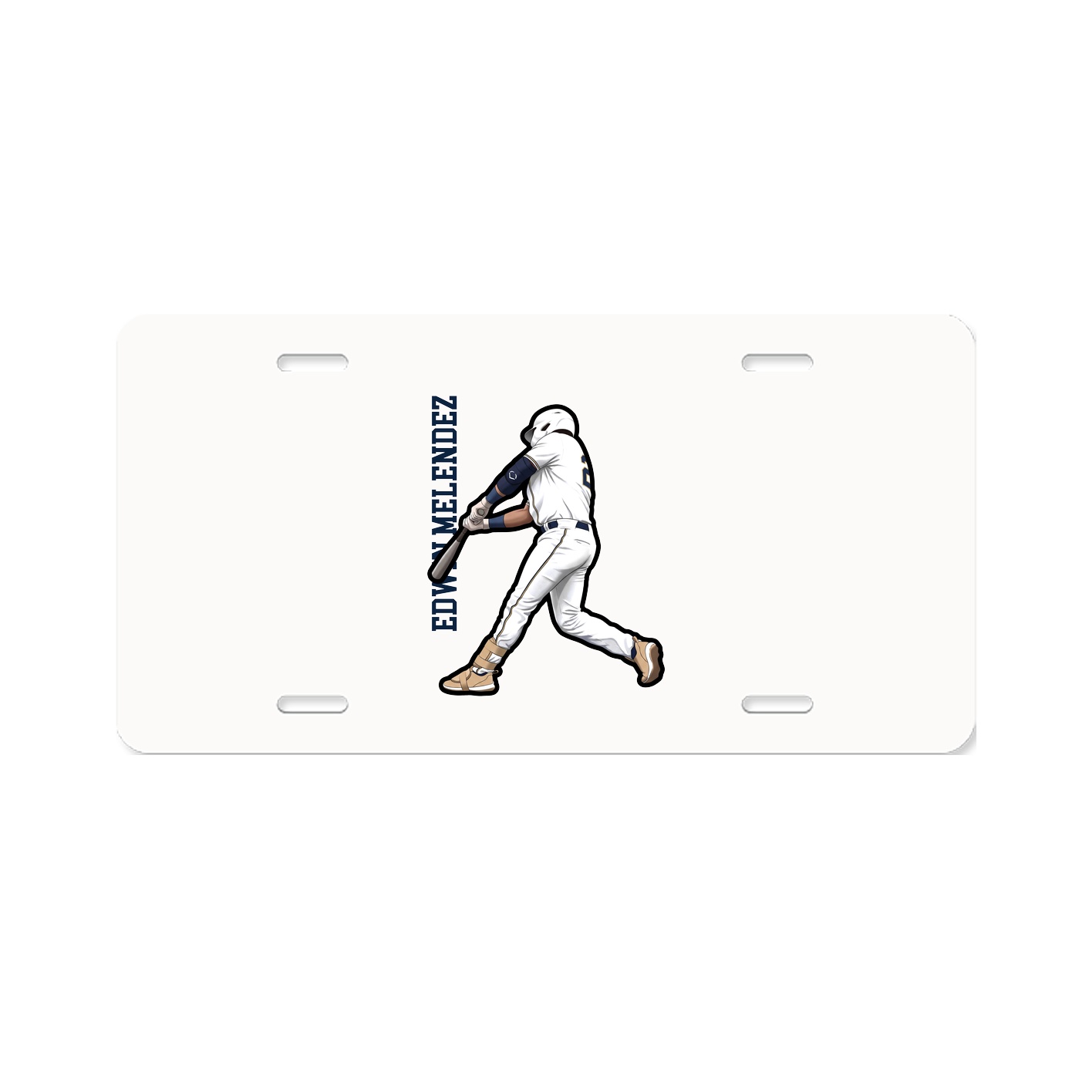 License Plate — Name Vertical in Classic