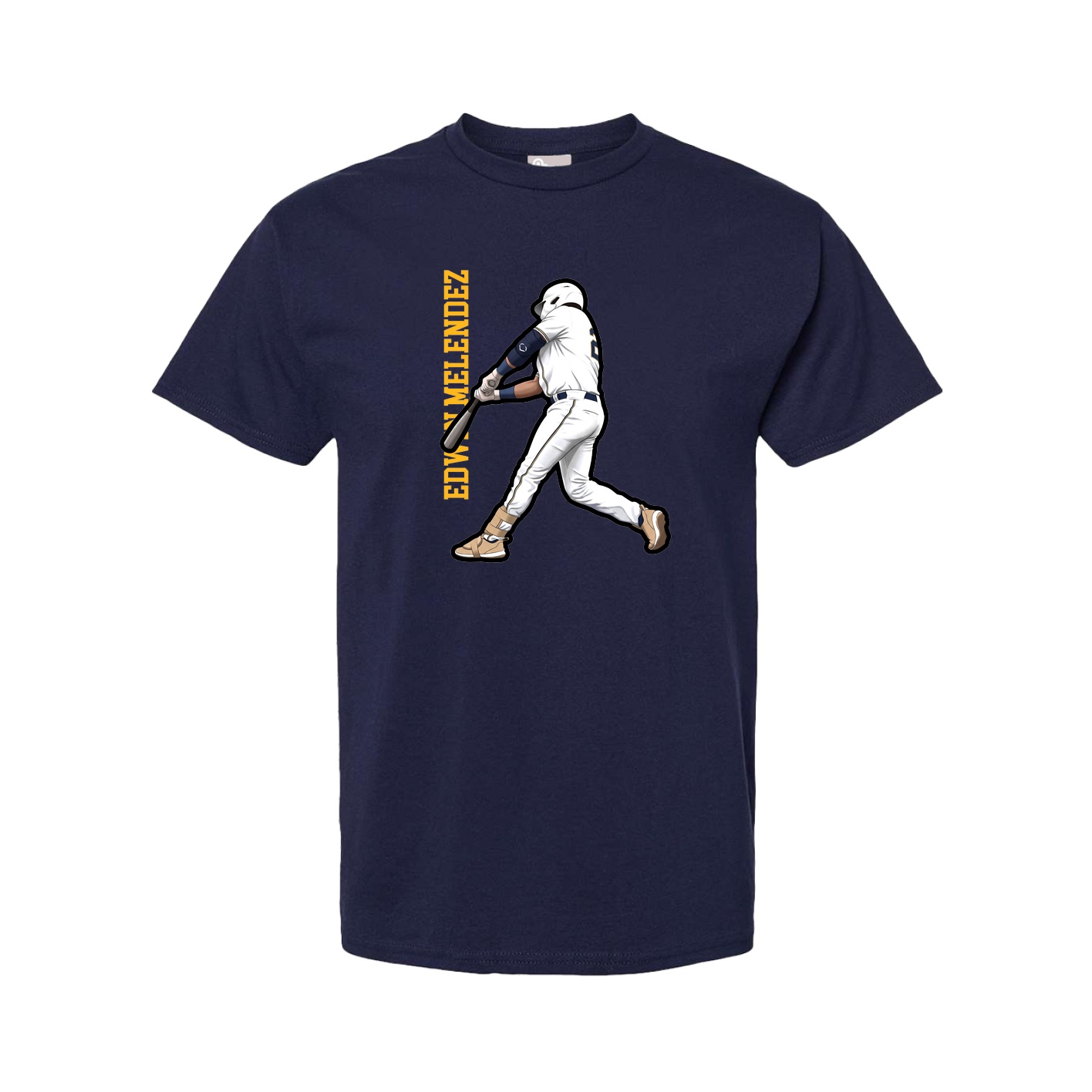 Youth Tee — Name Vertical in Navy