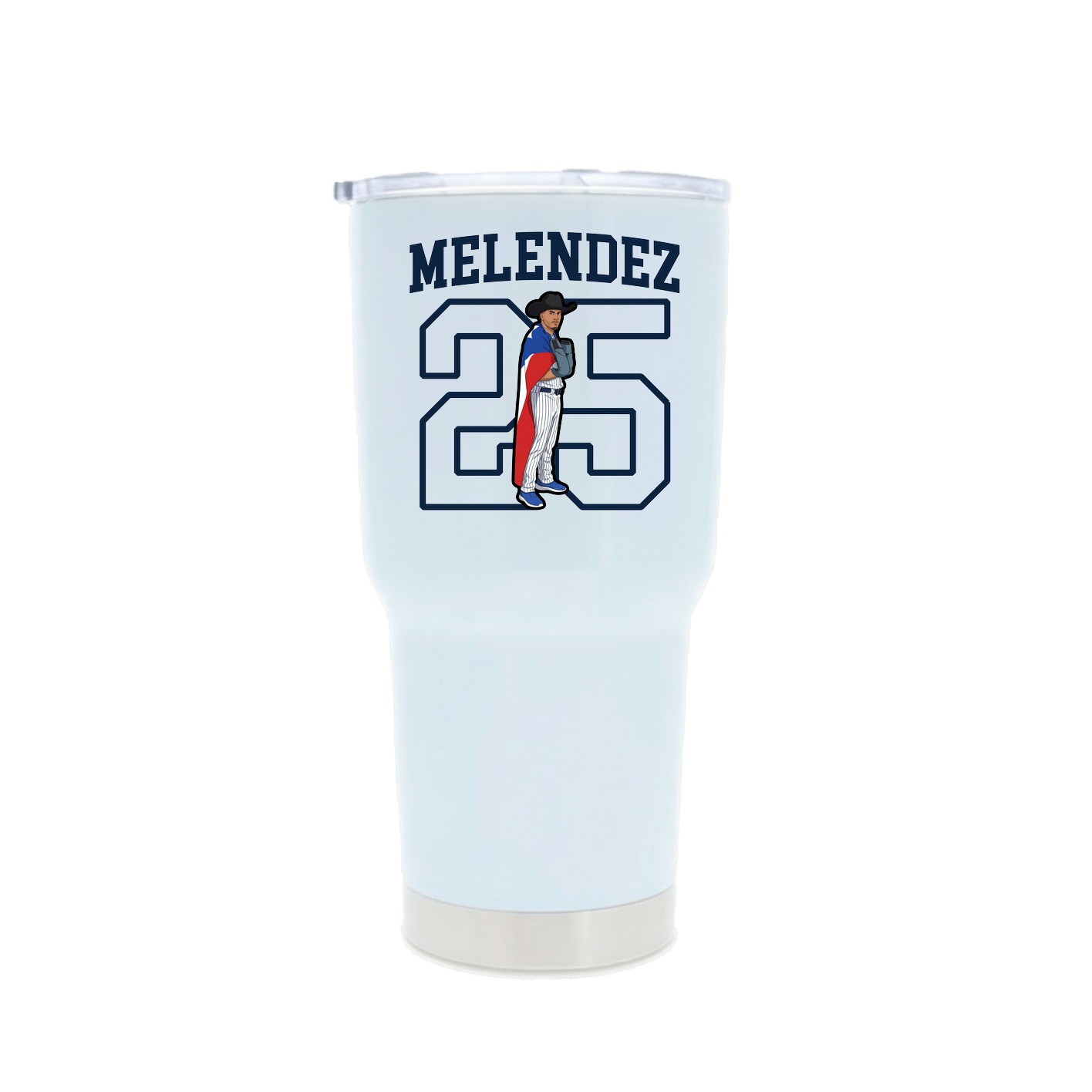 30oz Stainless Steel Tumbler — Shirsey in White