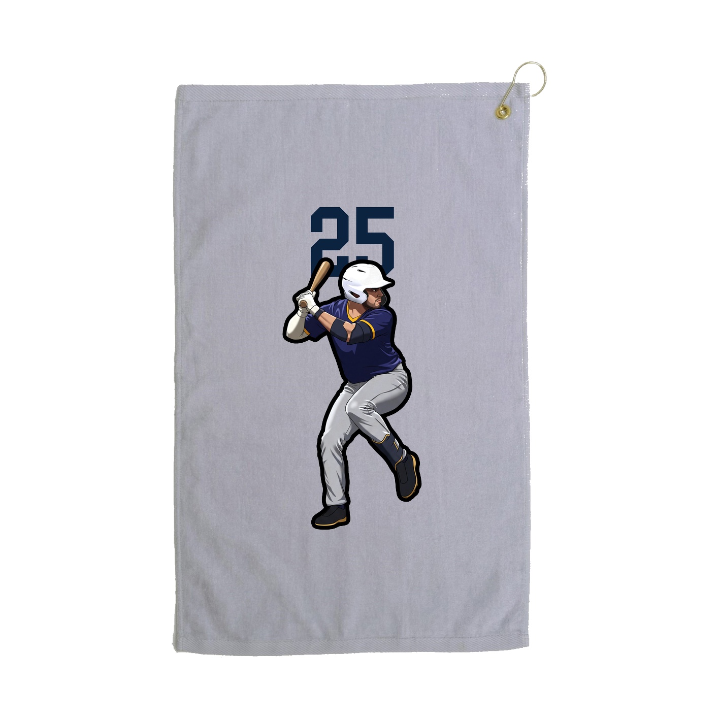 Golf Towel — Number Top in Grey