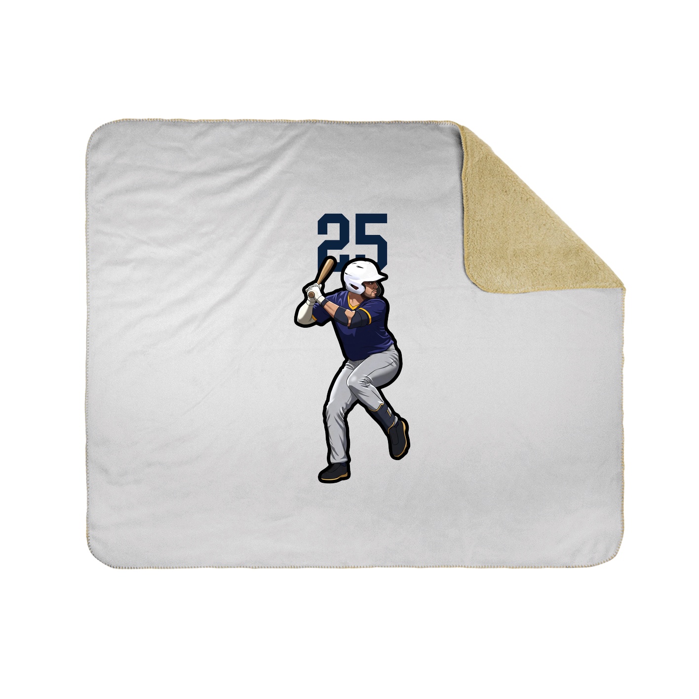 Throw Blanket — Number Top in White