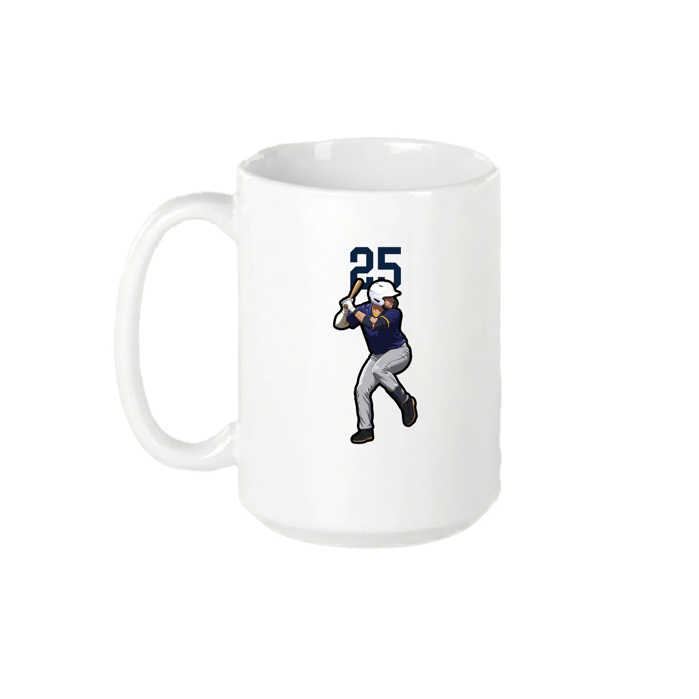 15oz Coffee Mug — Number Top in White