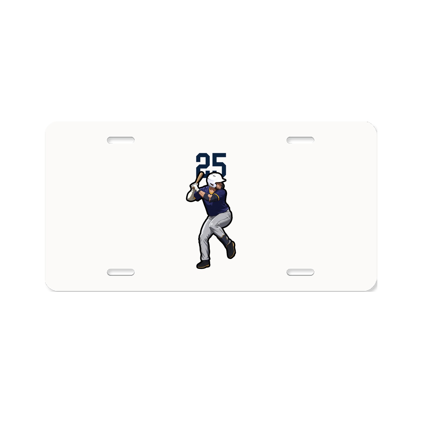 License Plate — Number Top in Classic