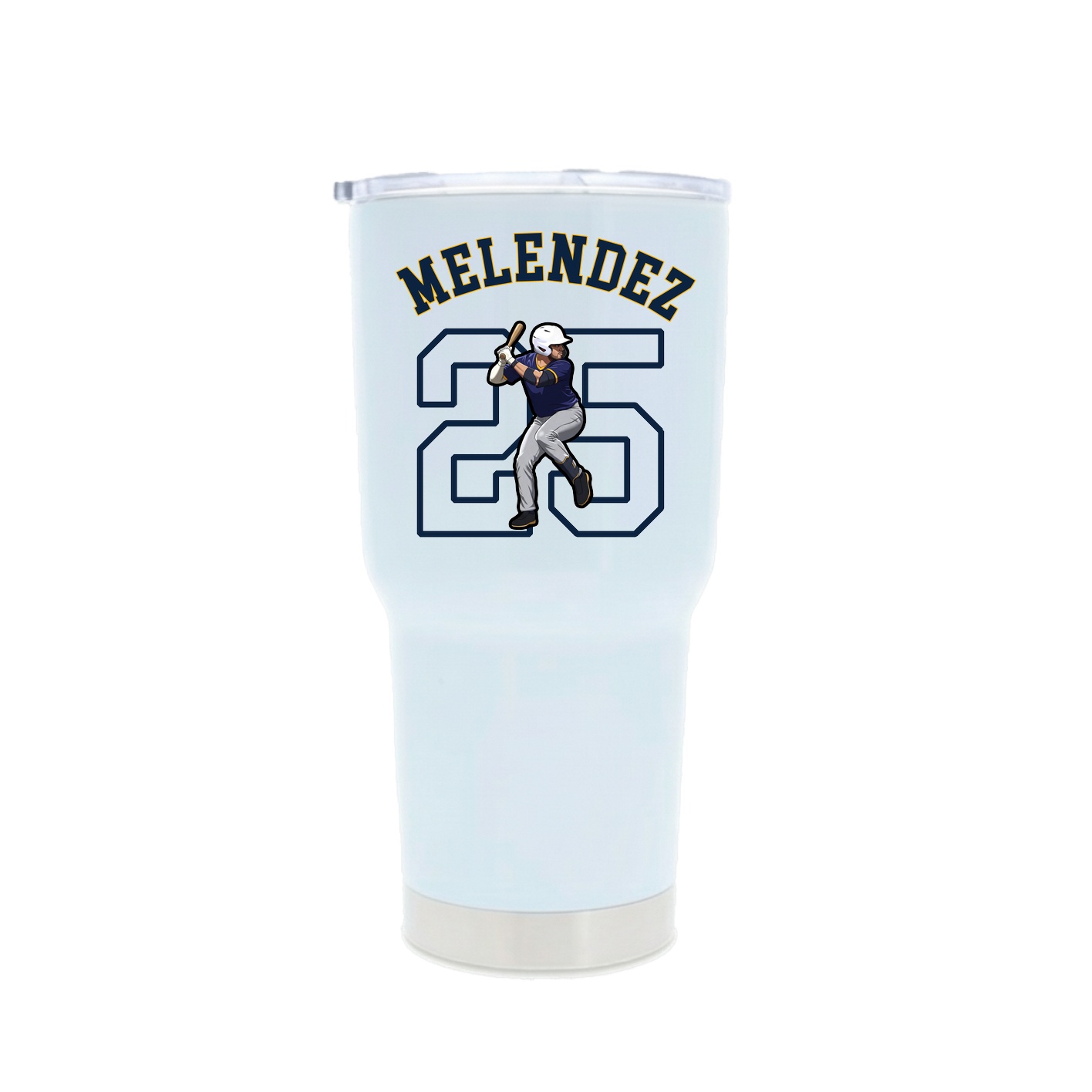 30oz Stainless Steel Tumbler — Shirsey Arch in White