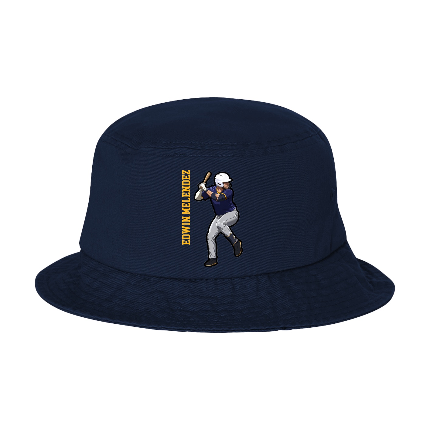 Bucket Cap — Name Vertical in Navy