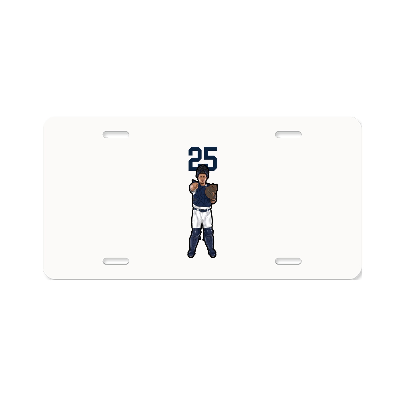 License Plate — Number Top in Classic