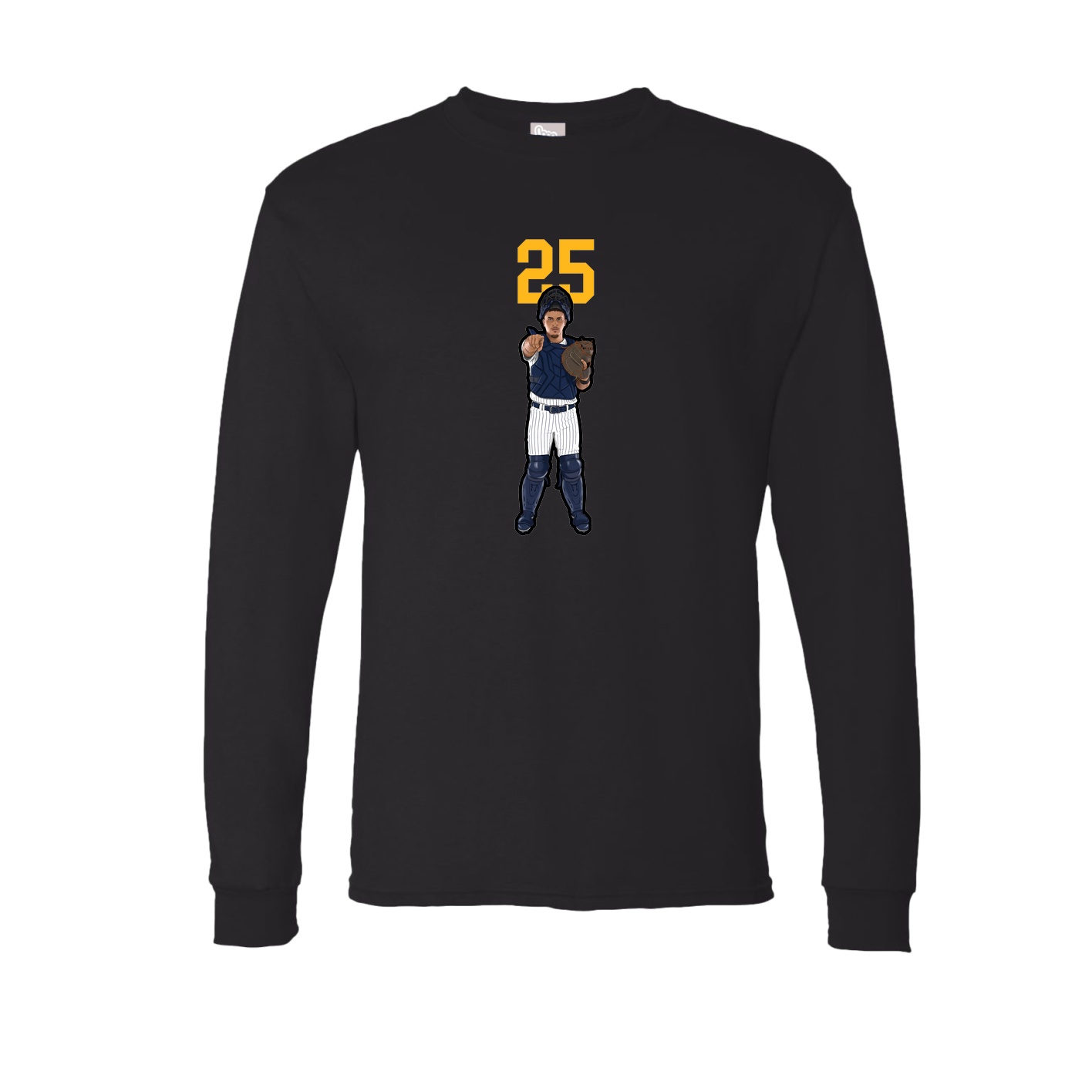 Long Sleeve Tee — Number Top in Black