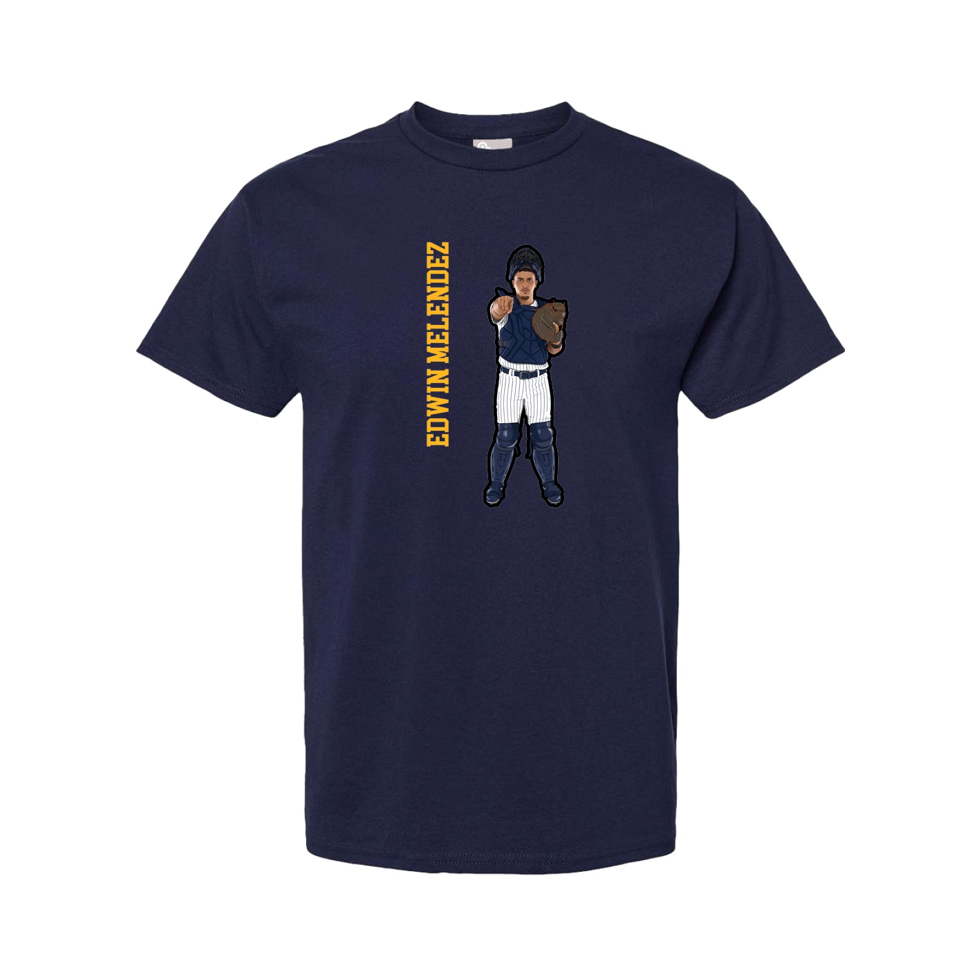 Youth Tee — Name Vertical in Navy