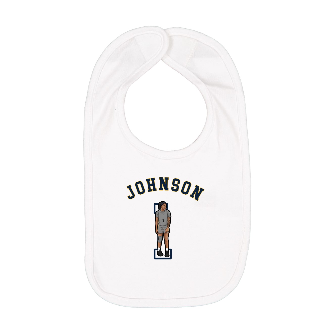 Infant Bib — Shirsey Arch in White