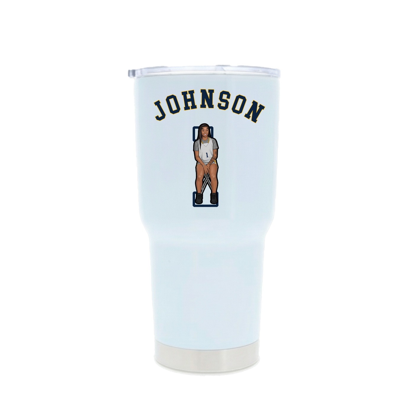 30oz Stainless Steel Tumbler — Shirsey Arch in White