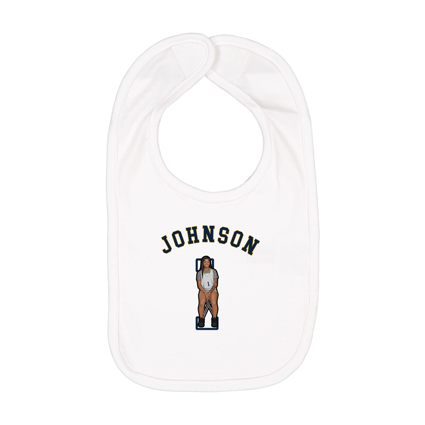 Infant Bib — Shirsey Arch in White