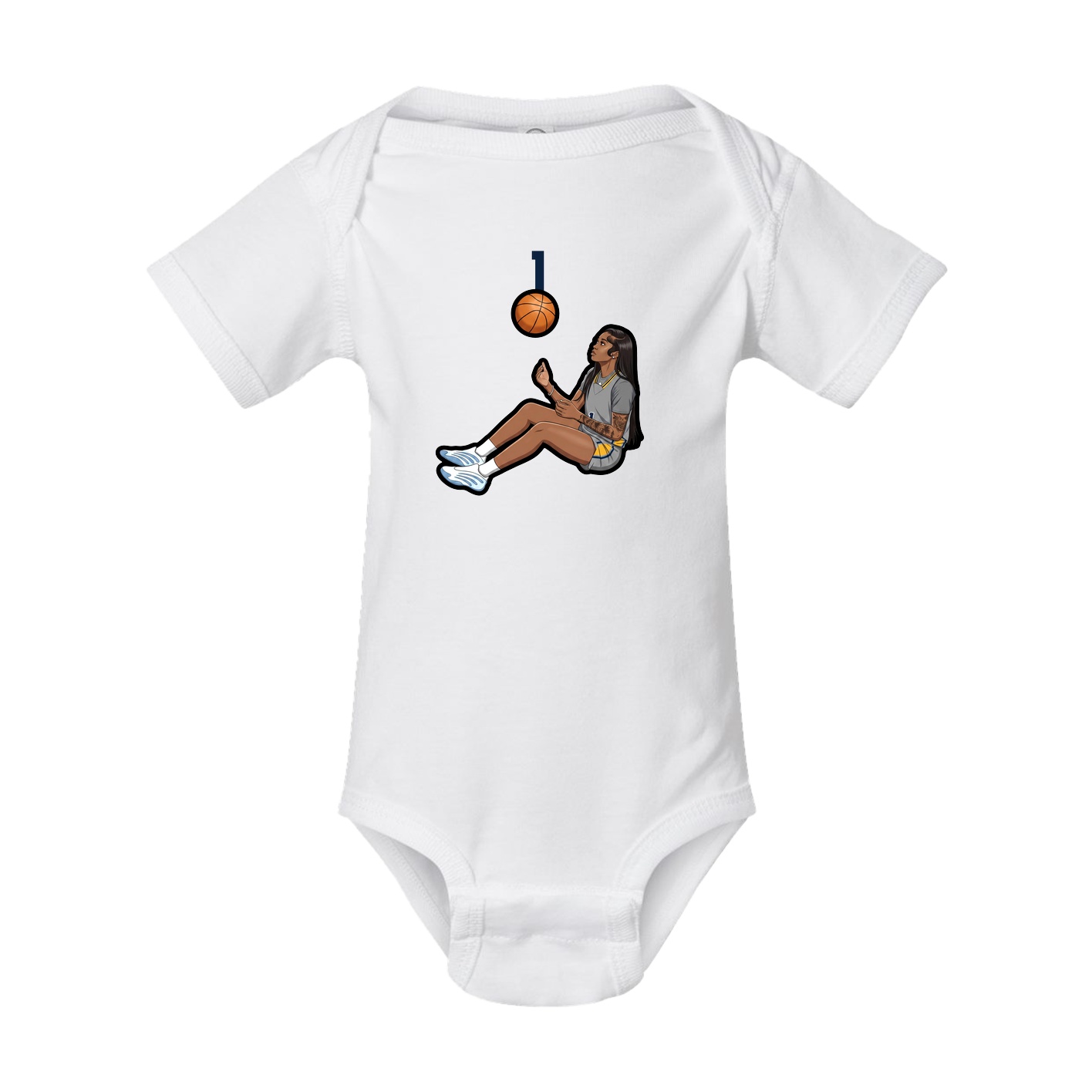 Baby Onesie — Number Top in White
