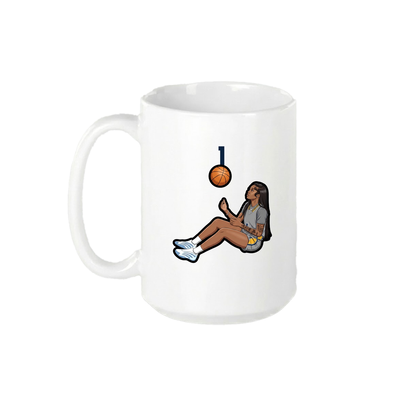 15oz Coffee Mug — Number Top in White