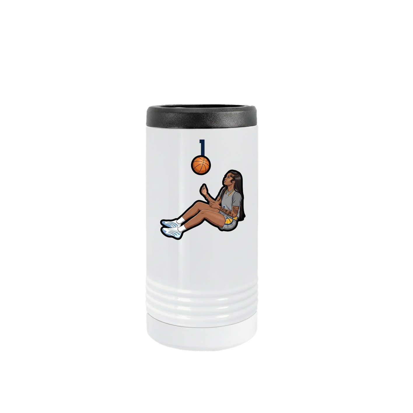 Slim Beverage Holder — Number Top in White