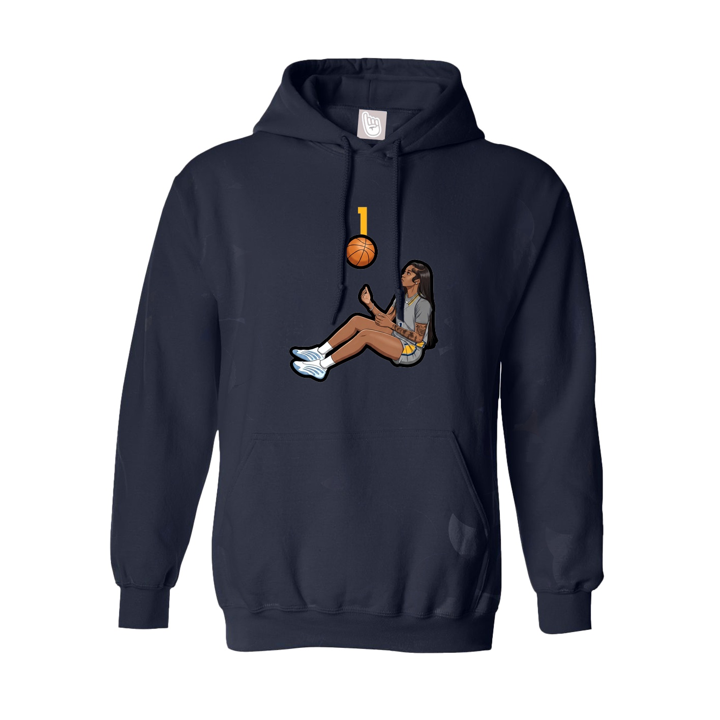 Youth Hoodie — Number Top in Navy