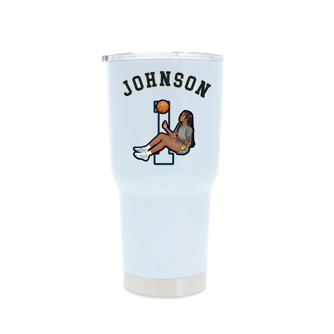 30oz Stainless Steel Tumbler — Shirsey Arch in White