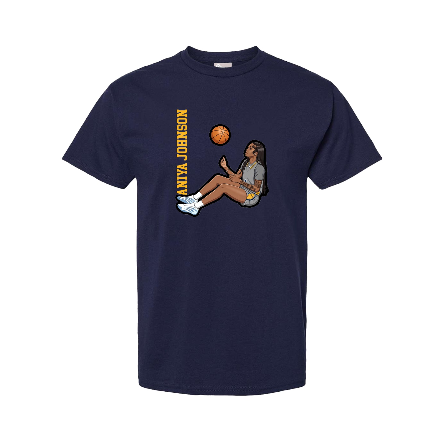 Youth Tee — Name Vertical in Navy