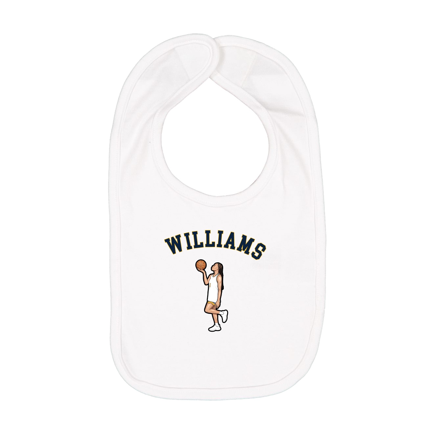 Infant Bib — Shirsey Arch in White