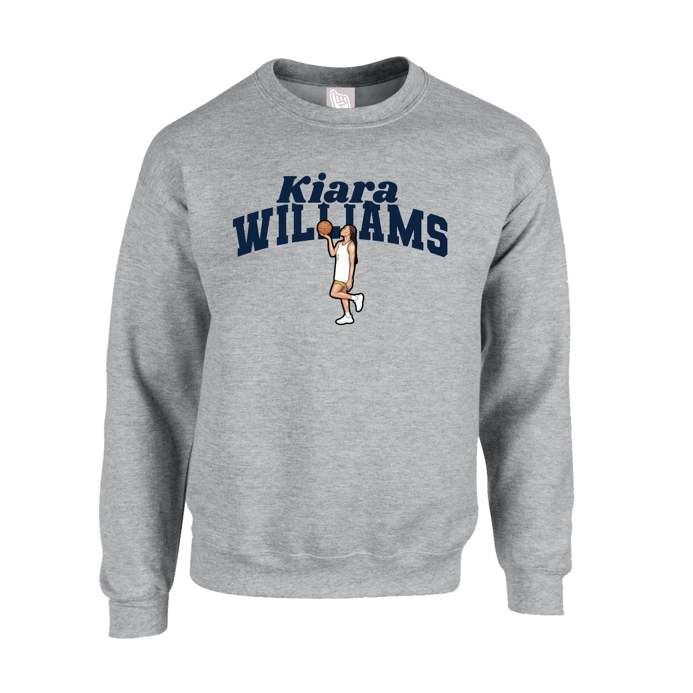 Fleece Crew — Signature Arch in Grey