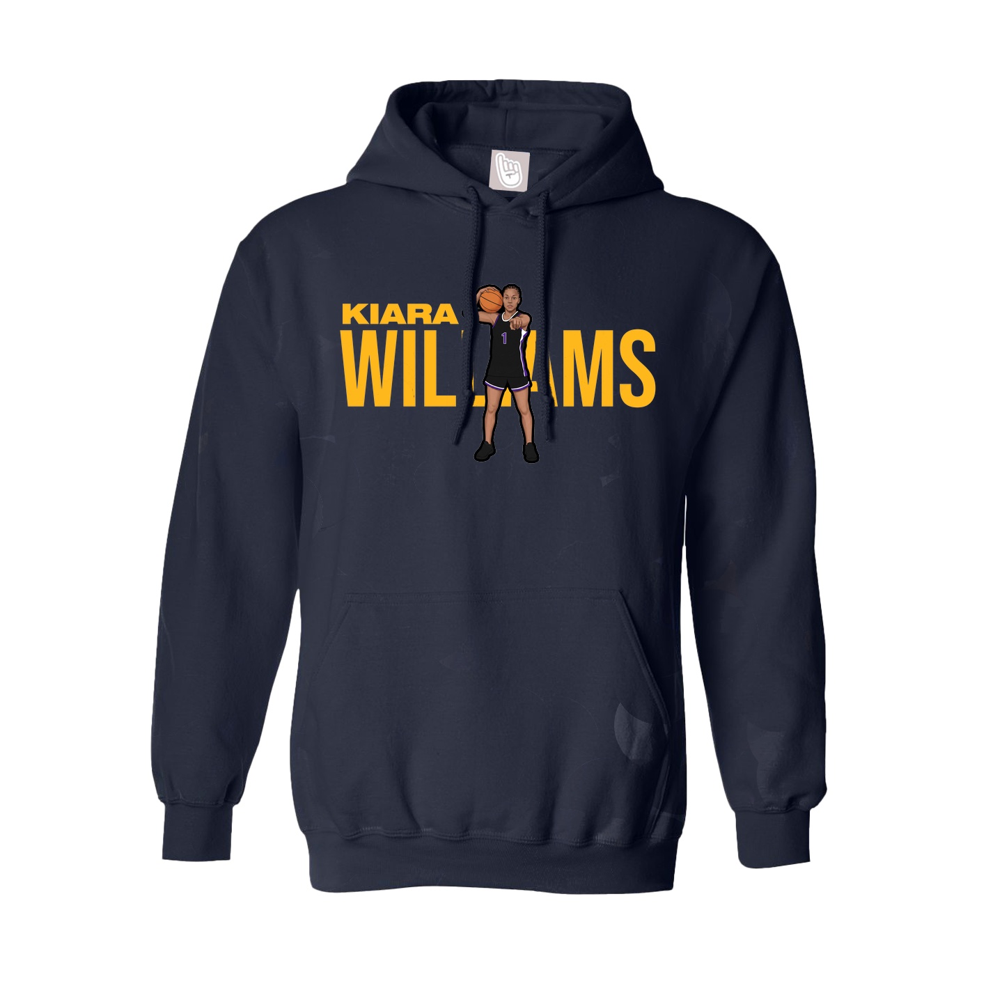 Youth Hoodie — Player Name in Navy