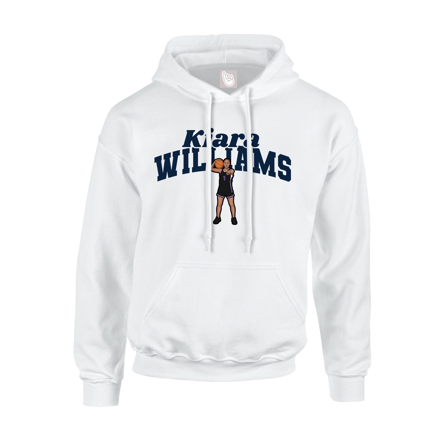 Hoodie — Signature Arch in White