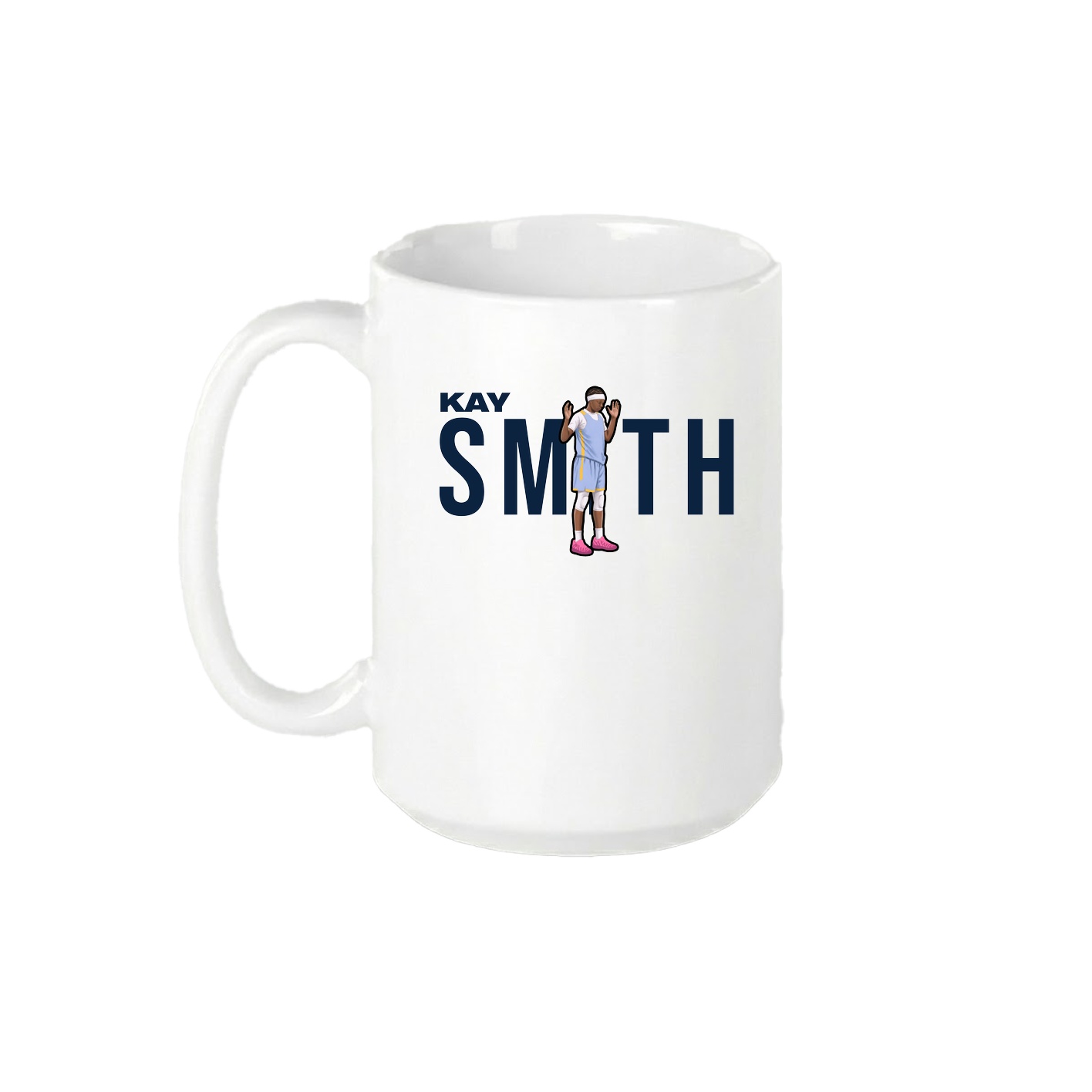 15oz Coffee Mug — Player Name in White
