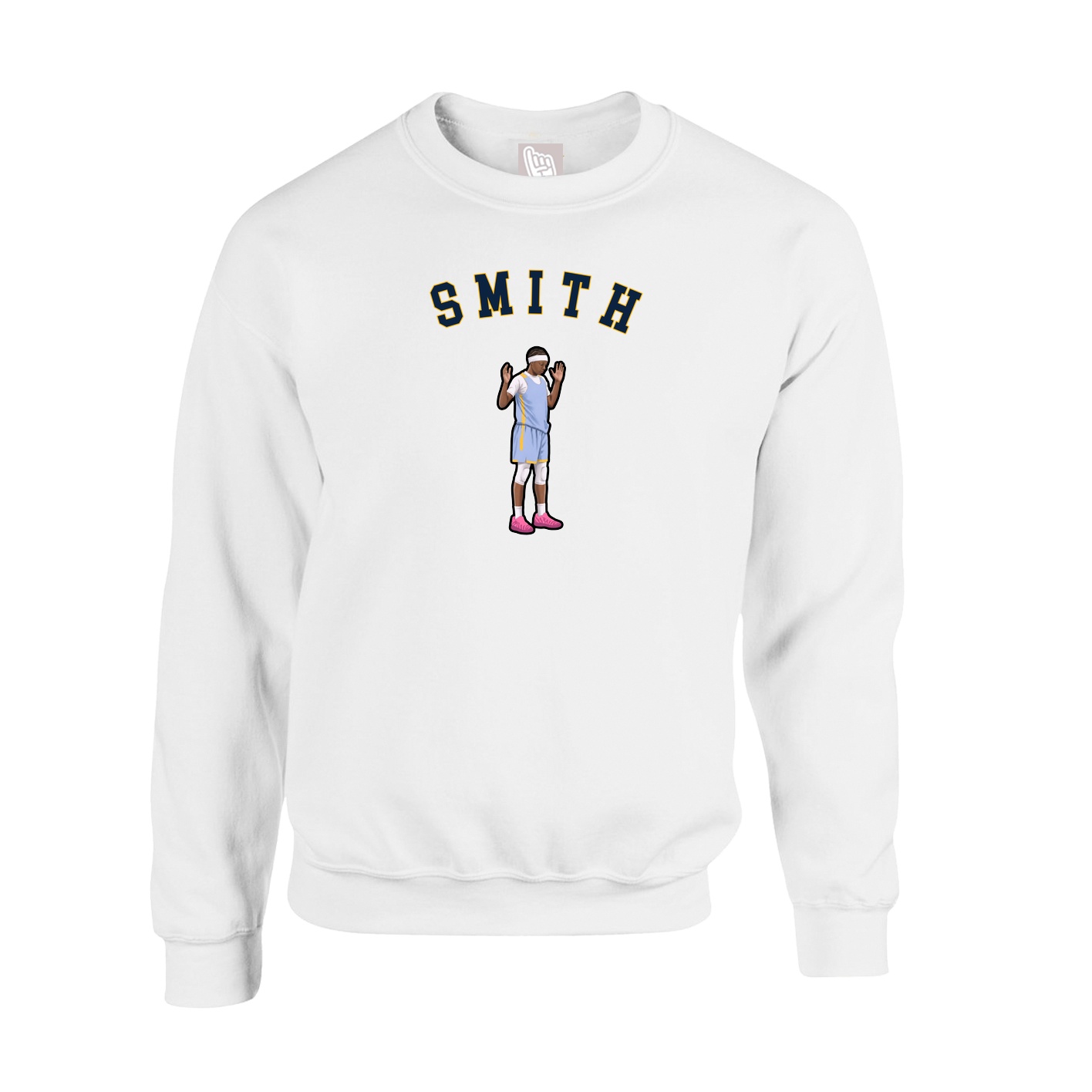 Fleece Crew — Shirsey Arch in White