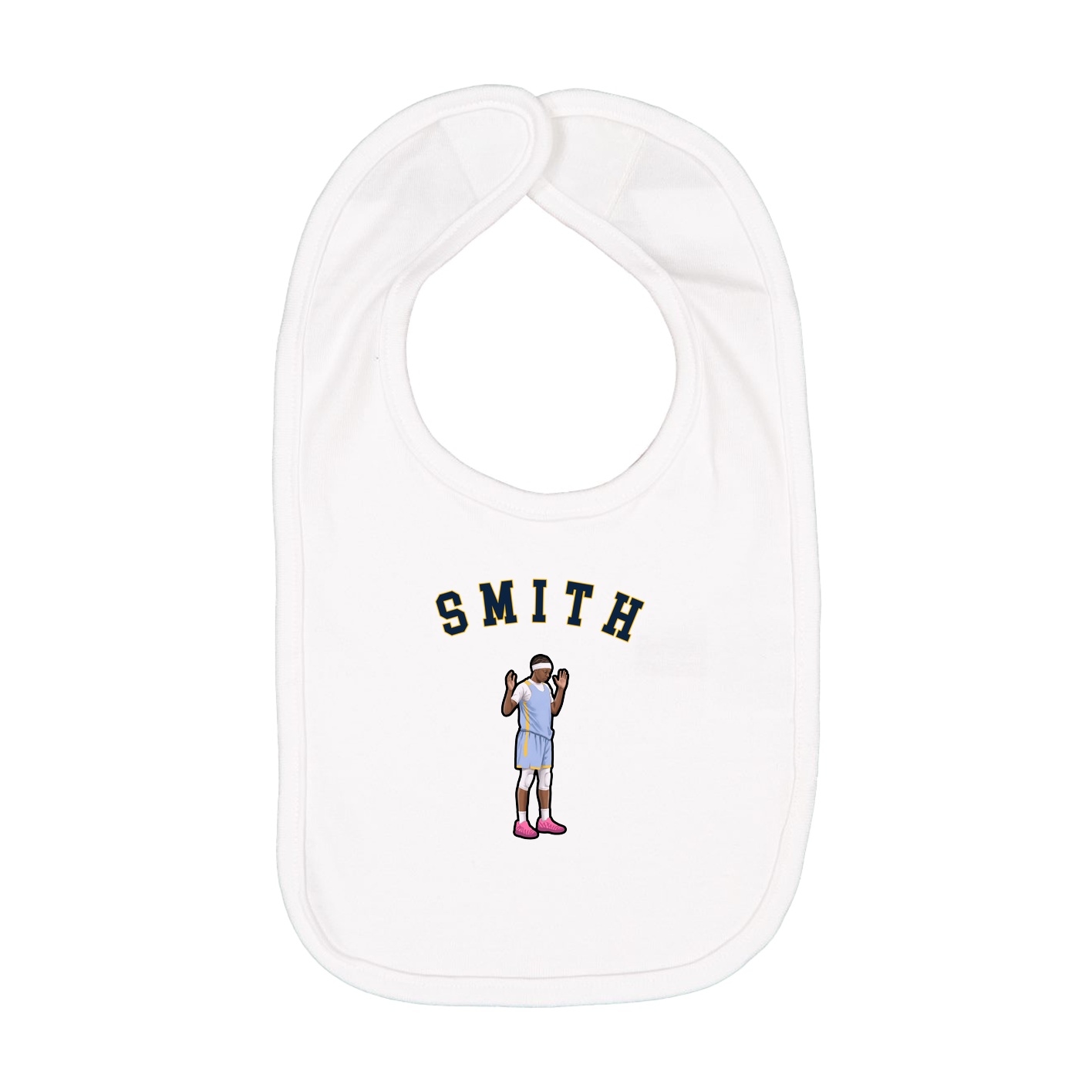 Infant Bib — Shirsey Arch in White