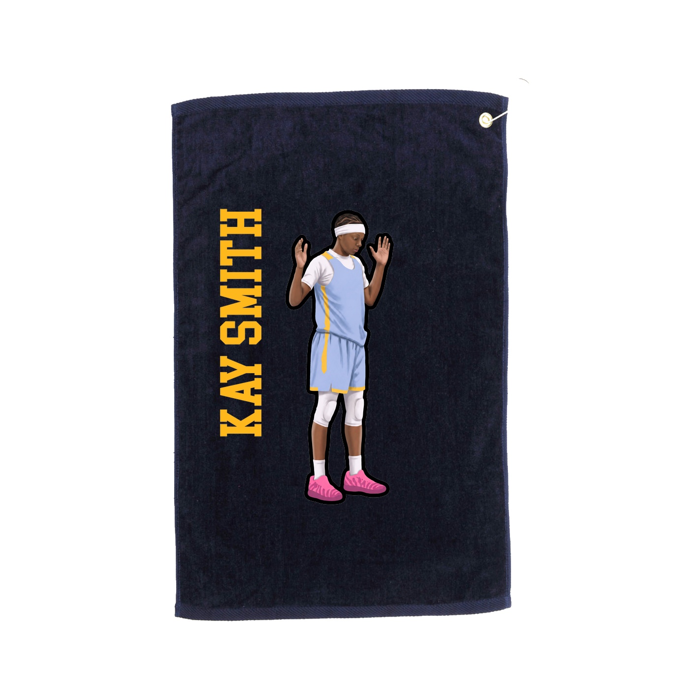 Golf Towel — Name Vertical in Navy
