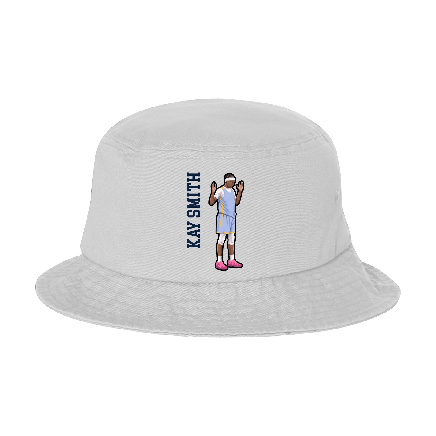 Bucket Cap — Name Vertical in White