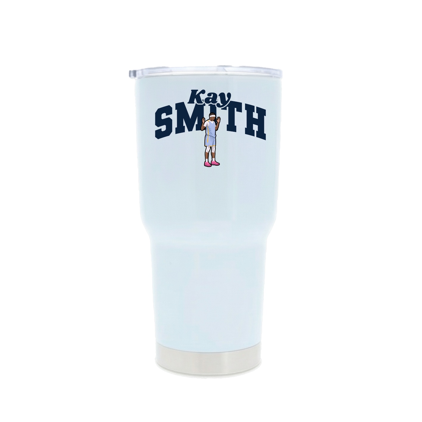 30oz Stainless Steel Tumbler — Signature Arch in White