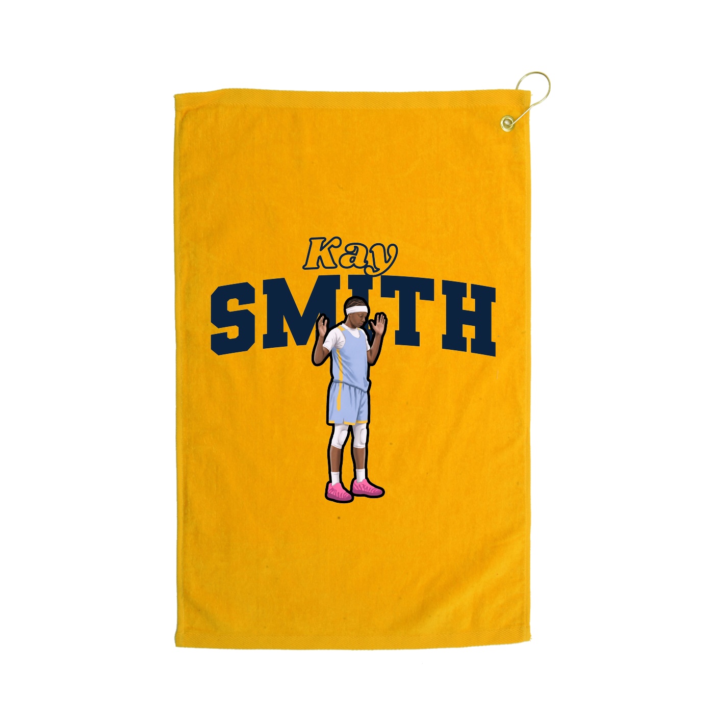 Golf Towel — Name Arch in Gold