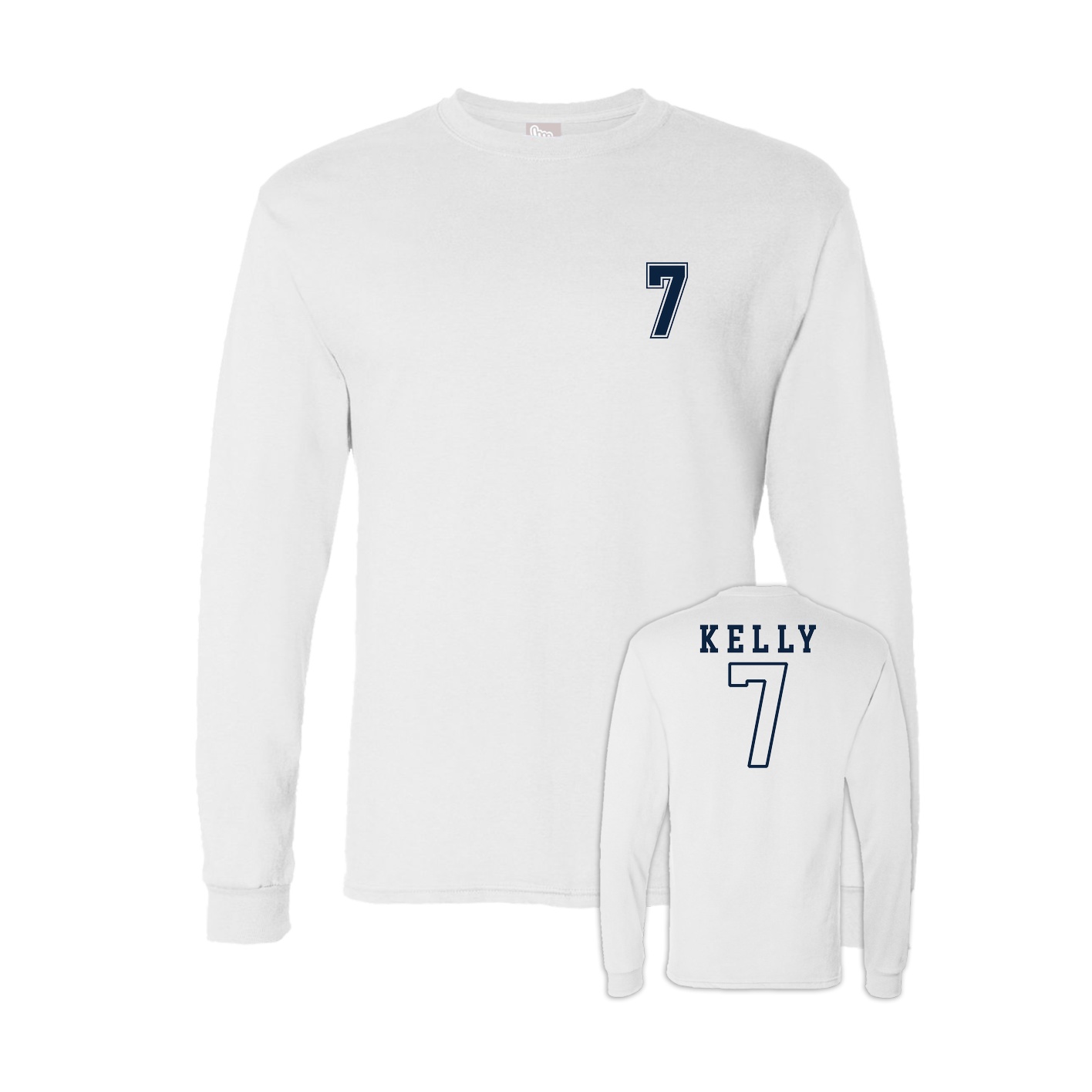 Long Sleeve Tee — Chest Back in White