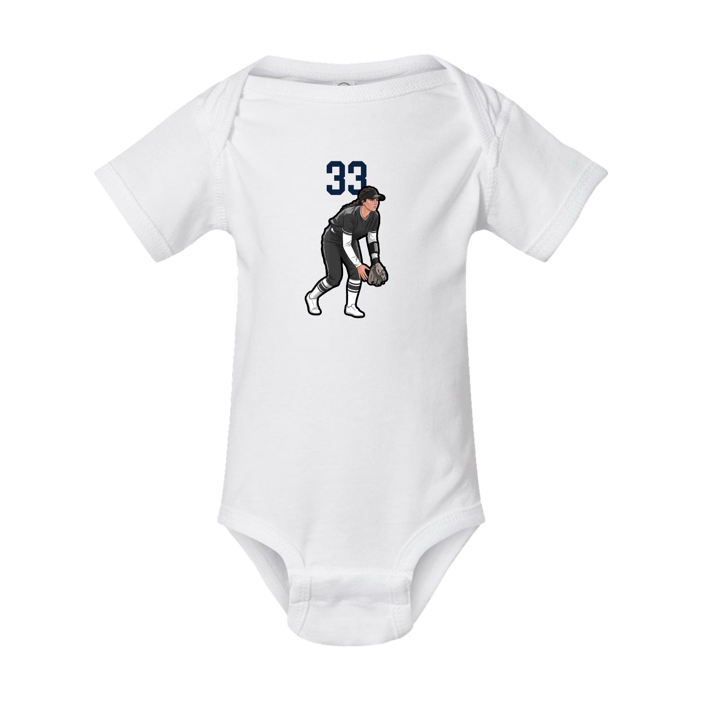 Baby Onesie — Number Top in White