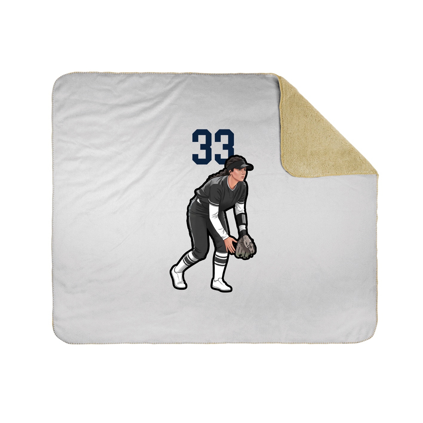 Throw Blanket — Number Top in White