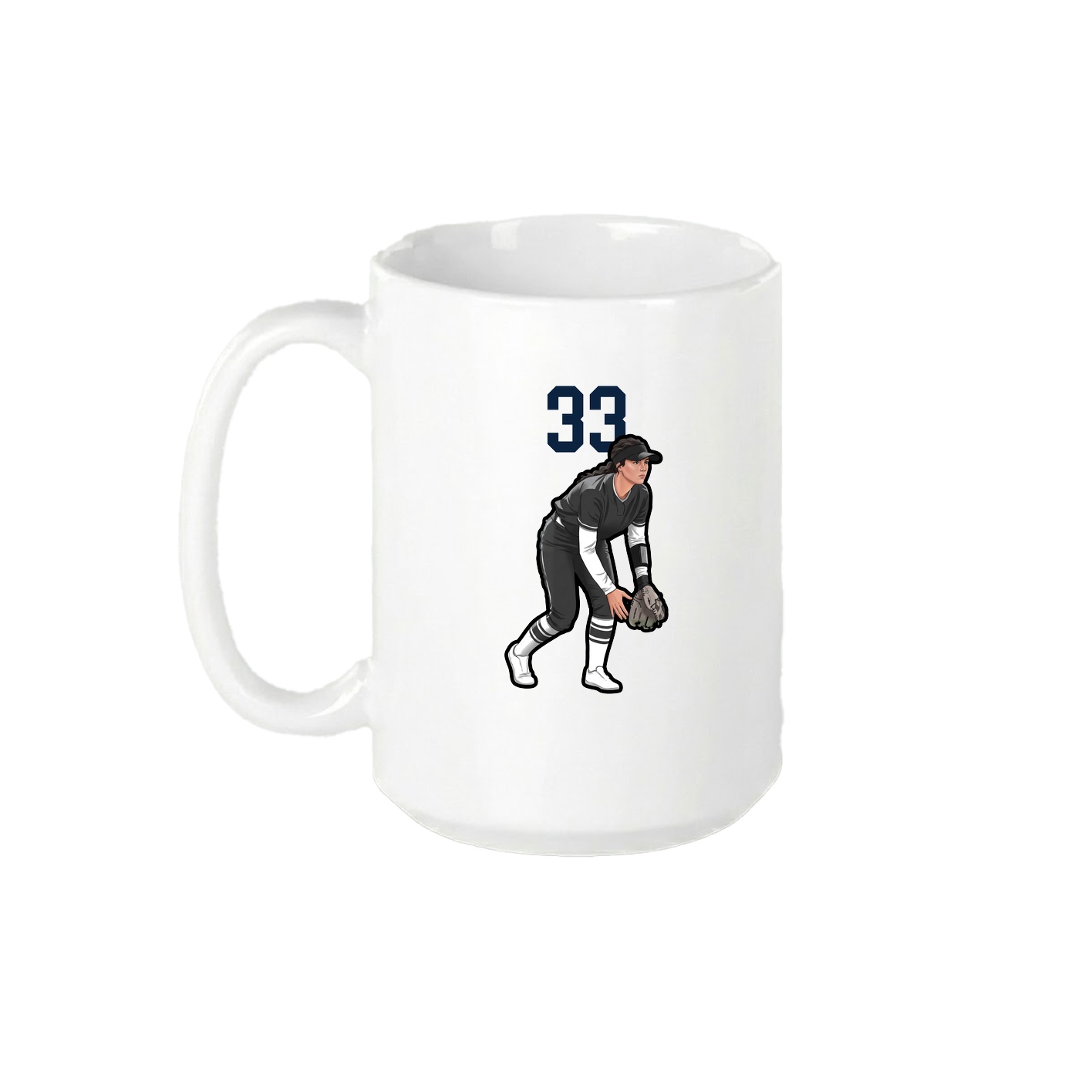 15oz Coffee Mug — Number Top in White