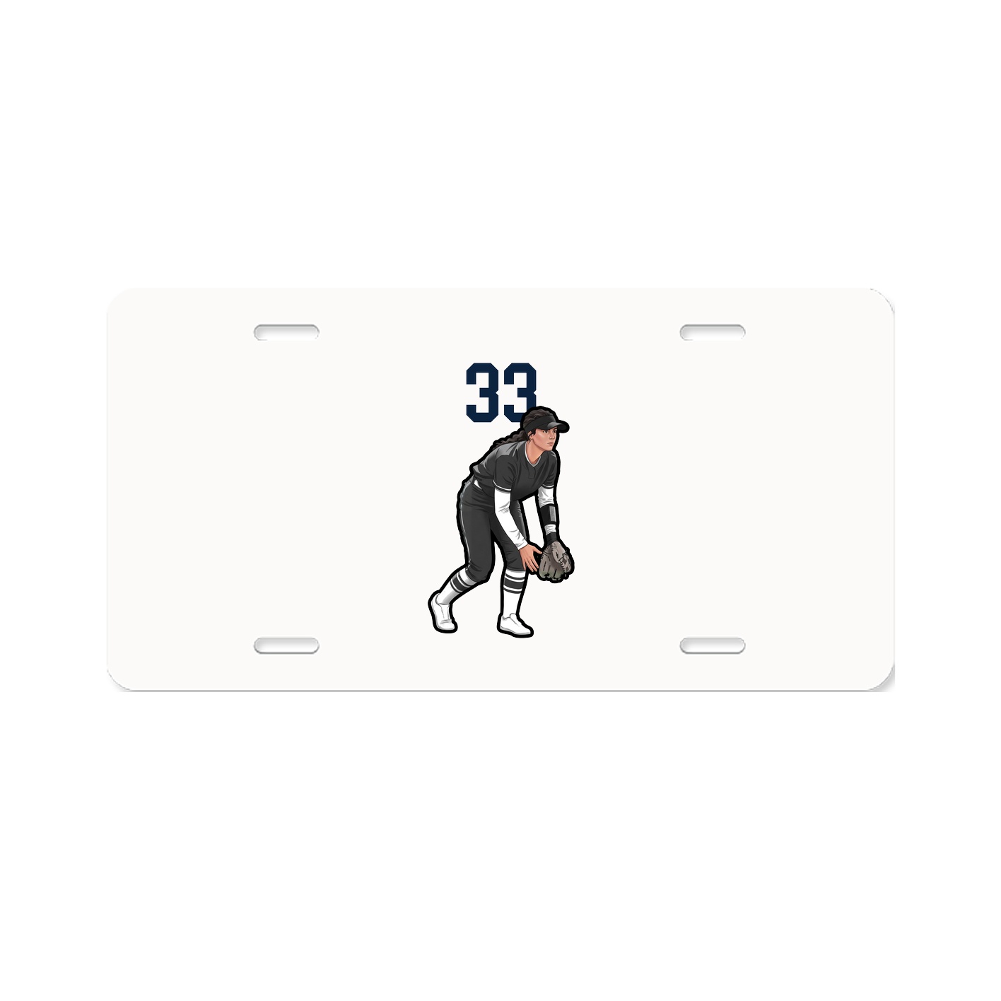 License Plate — Number Top in Classic