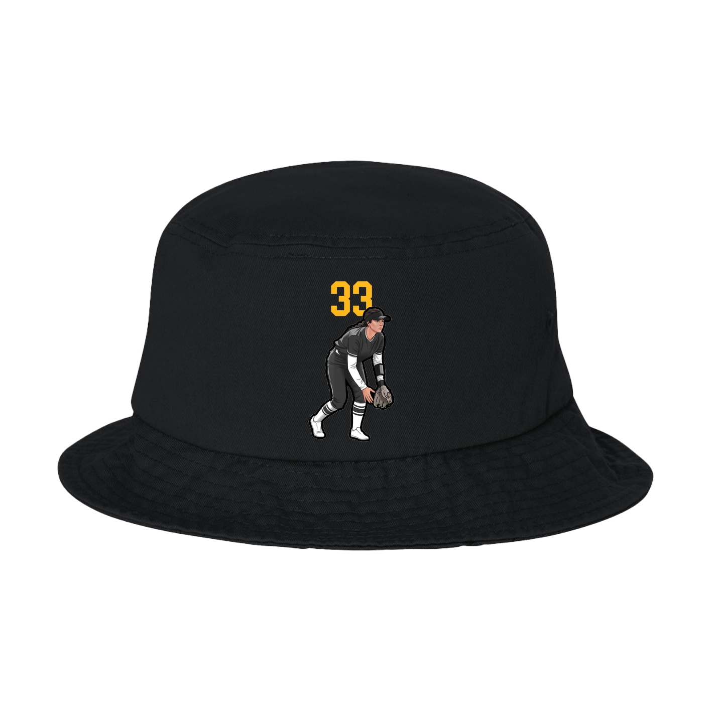 Bucket Cap — Number Top in Black
