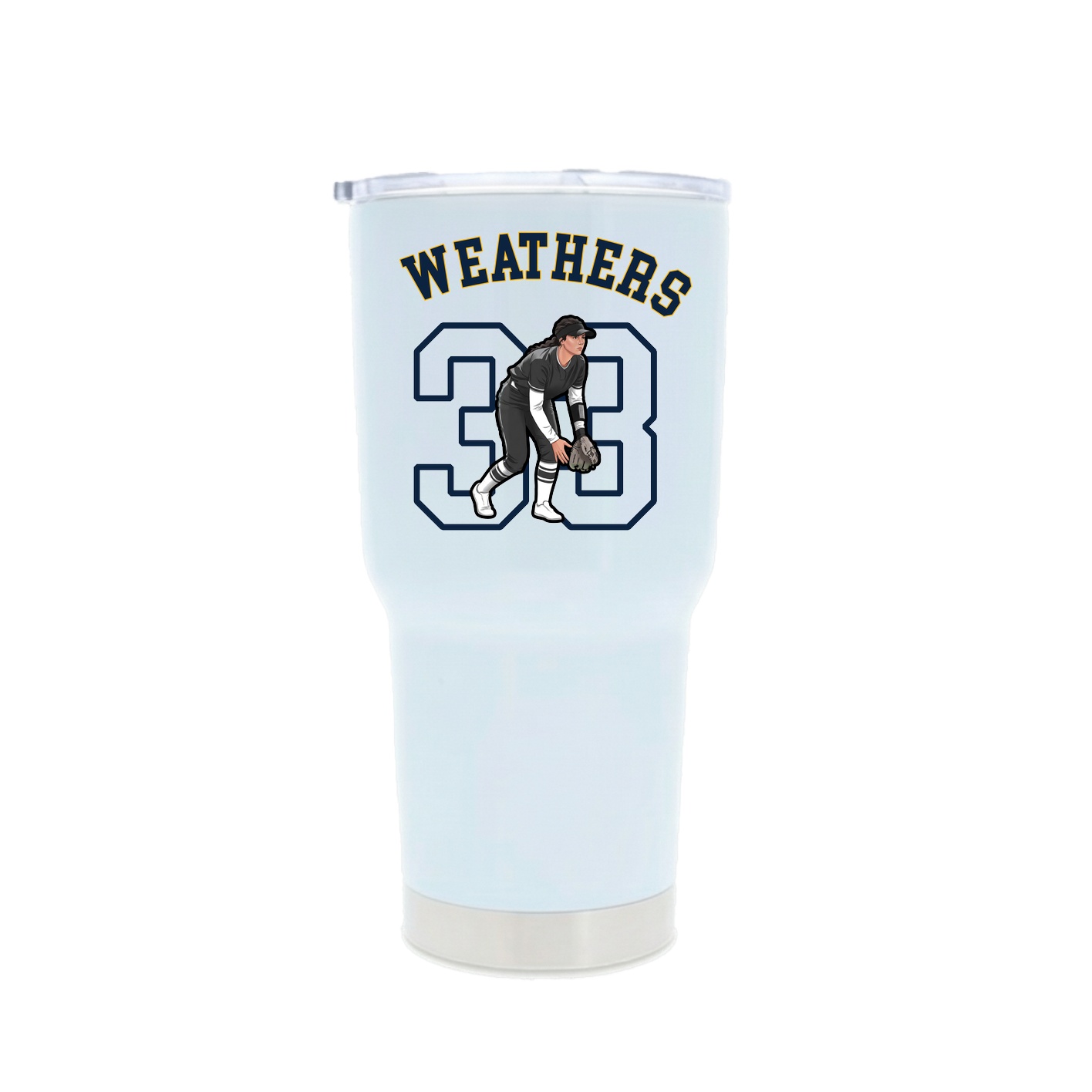 30oz Stainless Steel Tumbler — Shirsey Arch in White