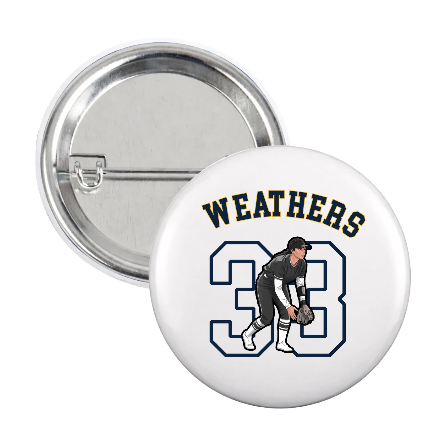Game Day Button — Shirsey Arch in White
