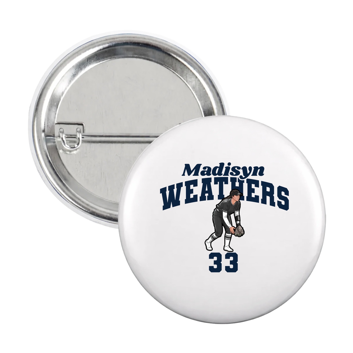 Game Day Button — Signature Arch in White
