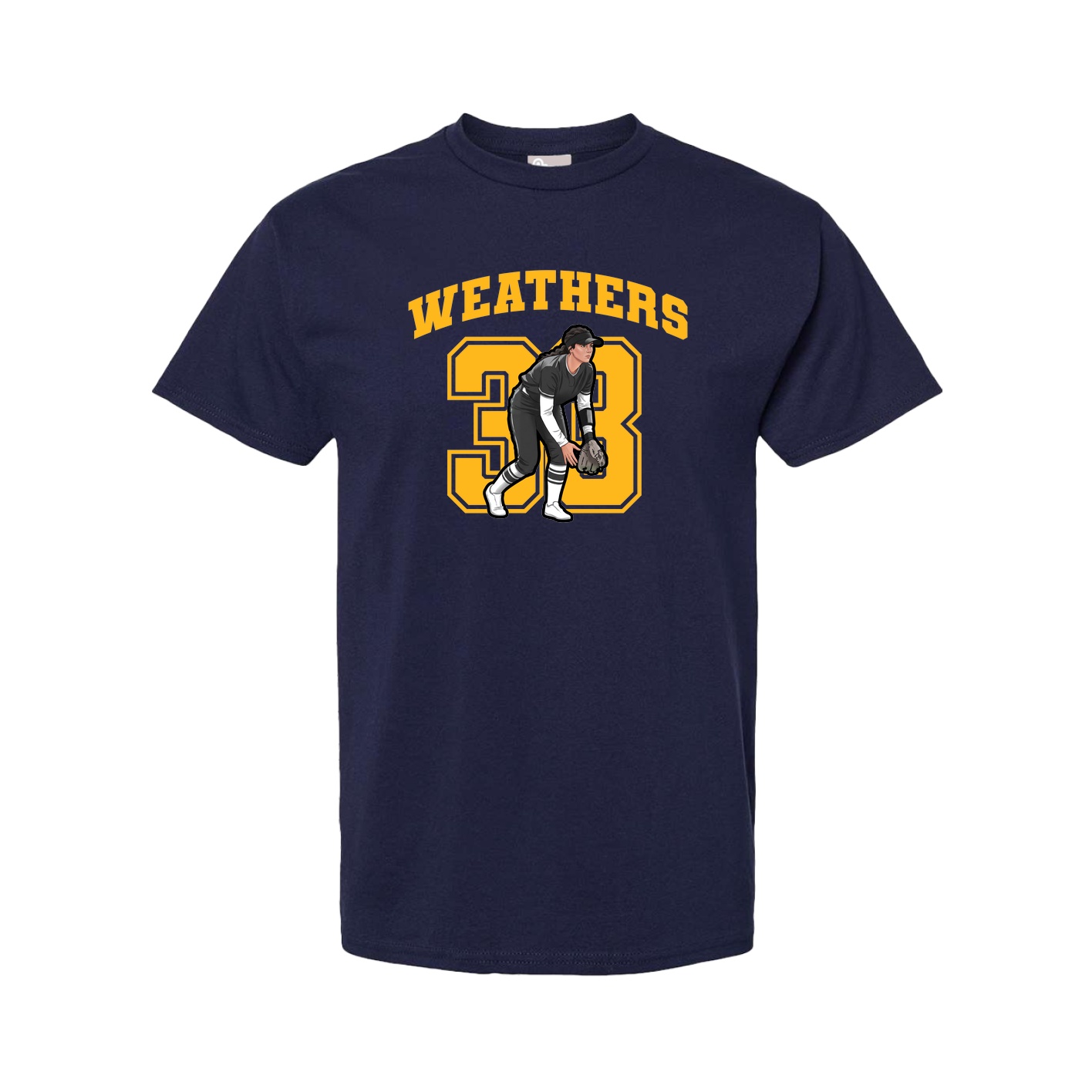 Youth Tee — Number in Navy