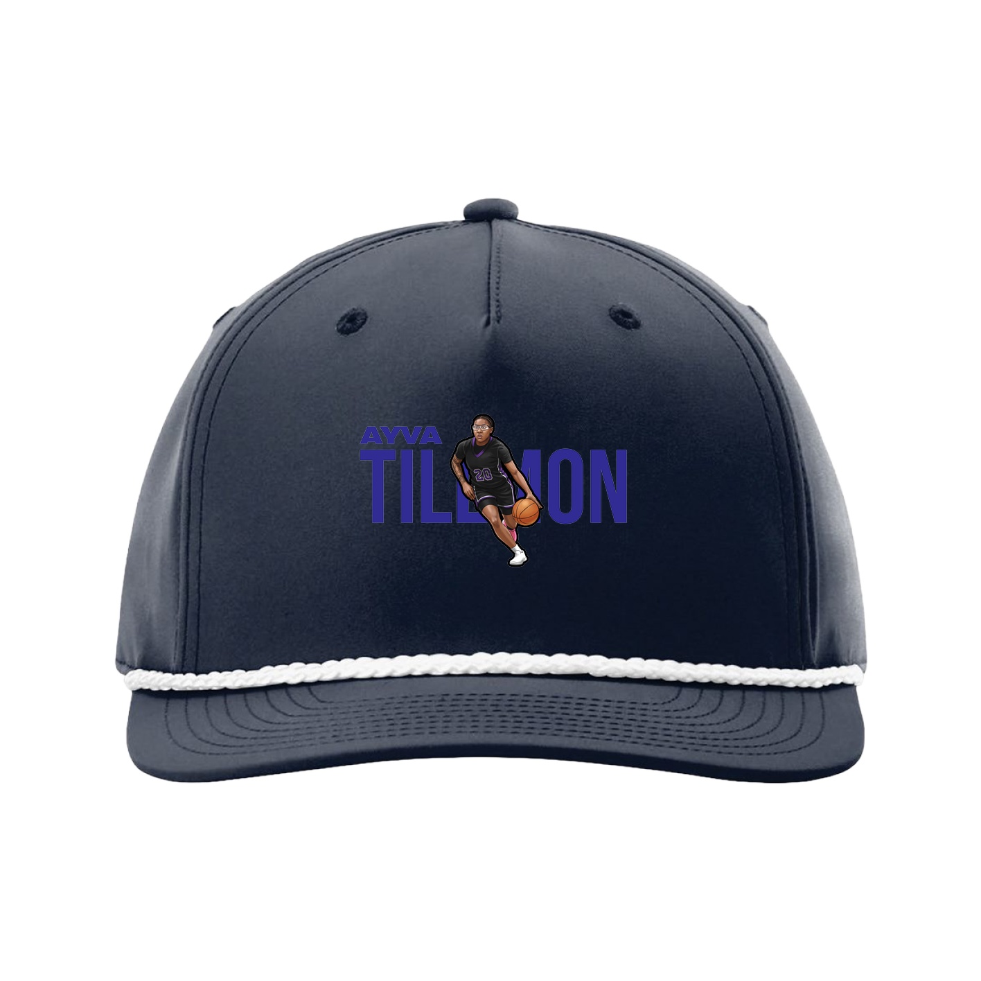 Five-Panel Classic Rope Cap — Player Name in Navy
