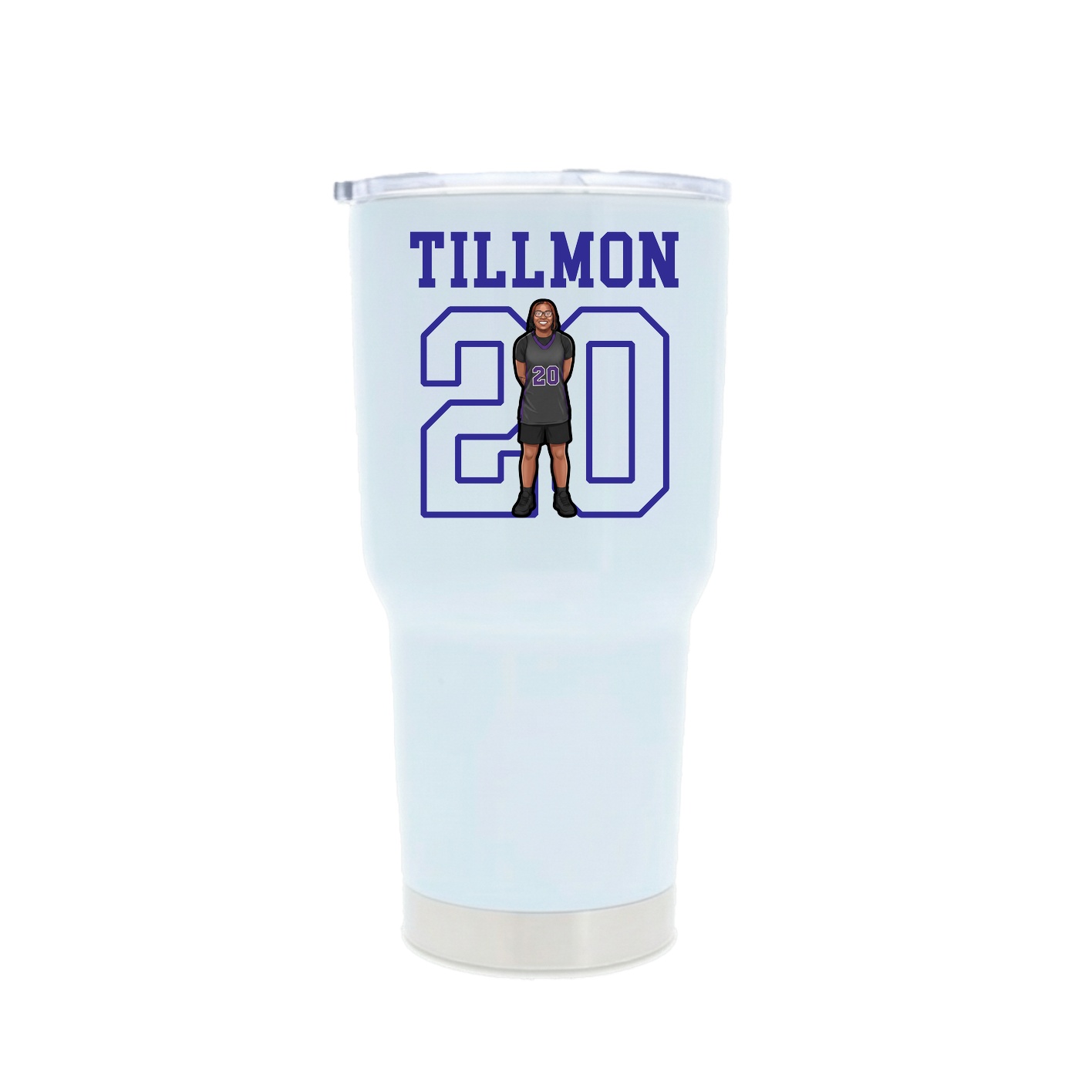 30oz Stainless Steel Tumbler — Shirsey in White