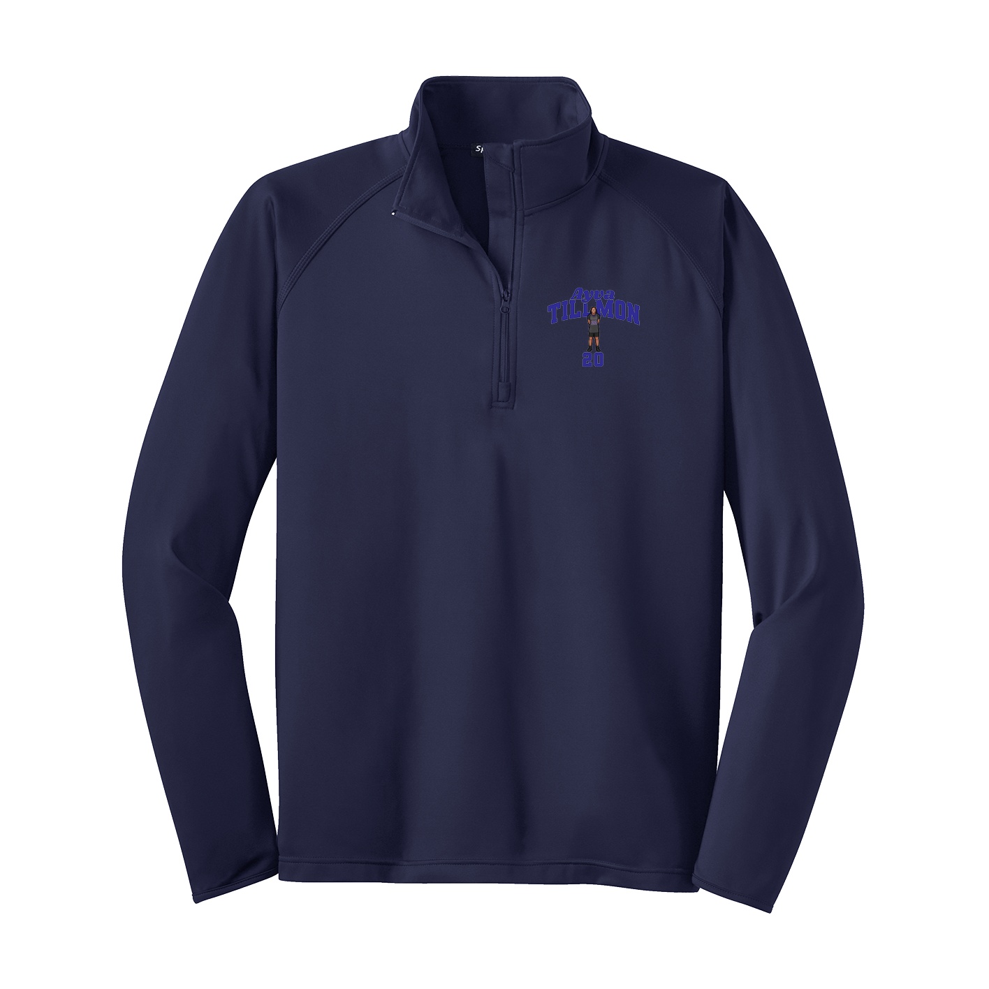 Q-Zip Pullover — Signature Arch in Navy